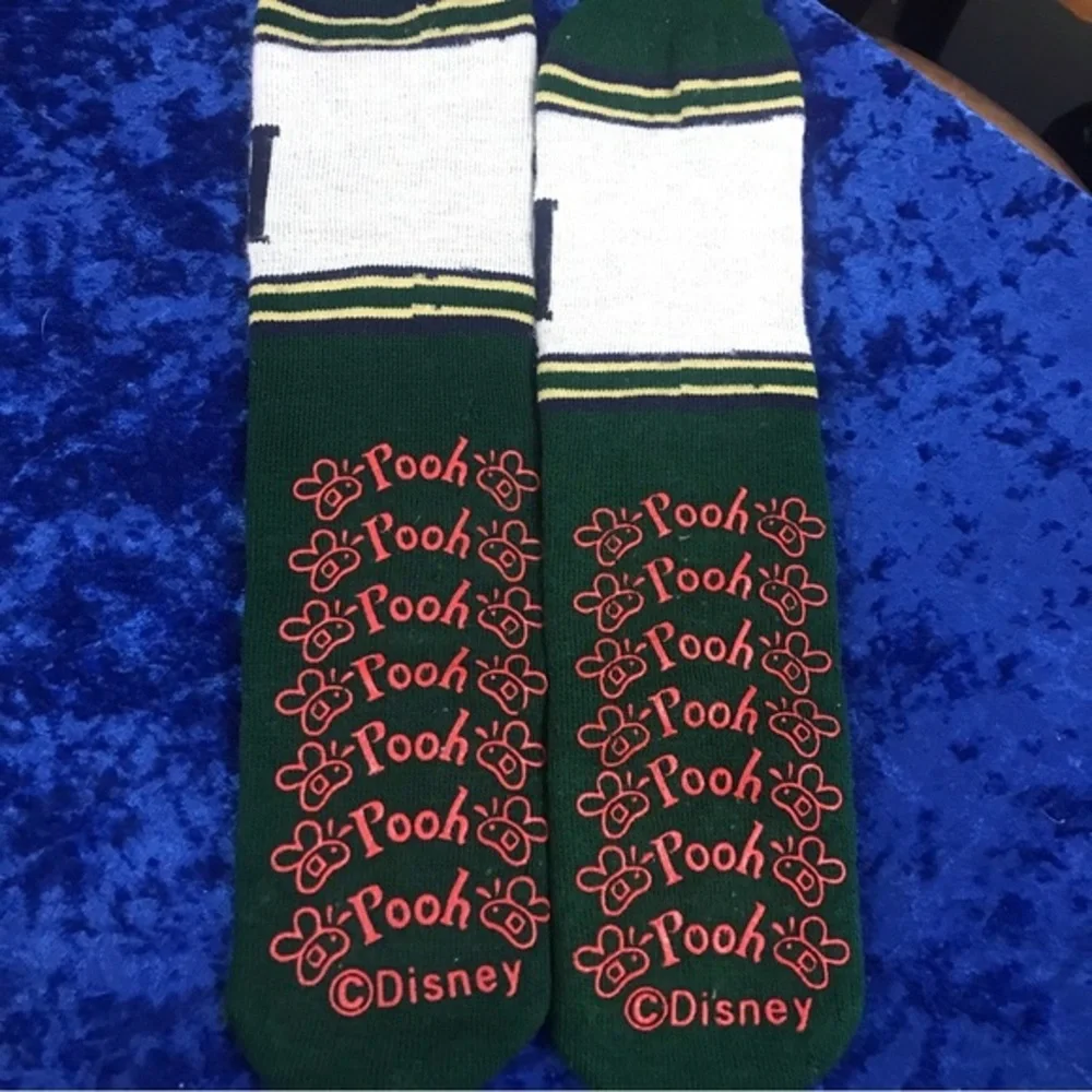 Vintage Disney Pooh Acrylic Long Winter Slipper Socks